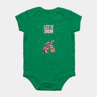 Let it snow bunnies Baby Bodysuit